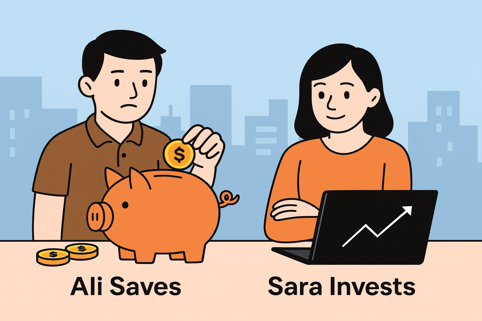  علی پس انداز کننده و سارا سرمایه گذار با ثبات