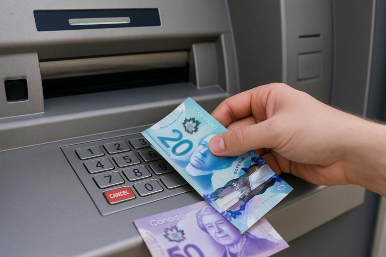 دریافت پول نقد از بانک و صرافی در کانادا