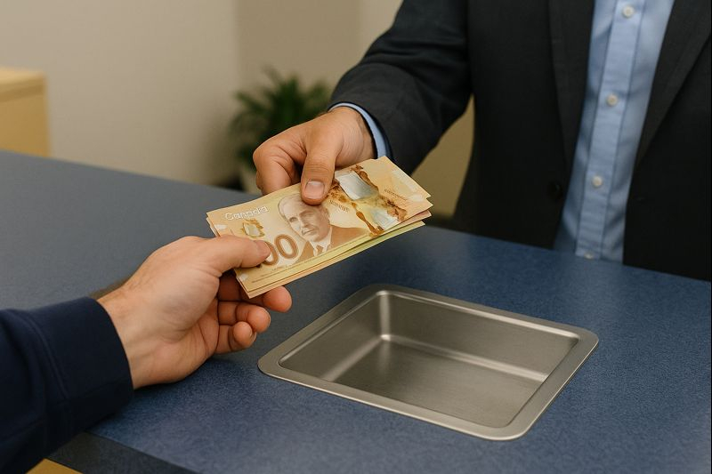 حداکثر پول نقد مجاز در کانادا که میتوان از بانک گرفت